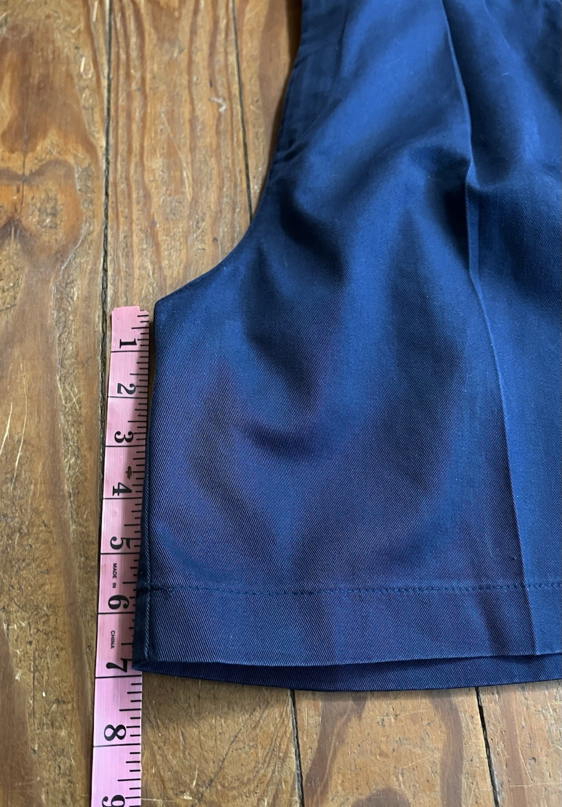 Vintage 80s 90s Lee Pleated High Waisted Navy Shorts Preppy Academia Size 12