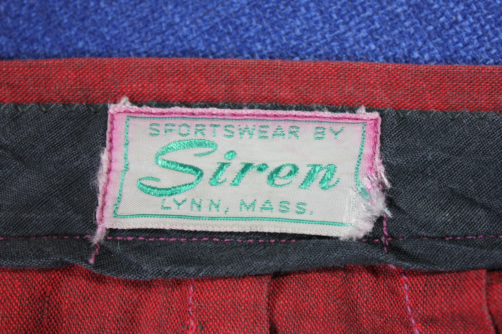 Vintage Skort Skirt Shorts Siren Red Women Girls High Waist 1955 -1963 AFL CIO