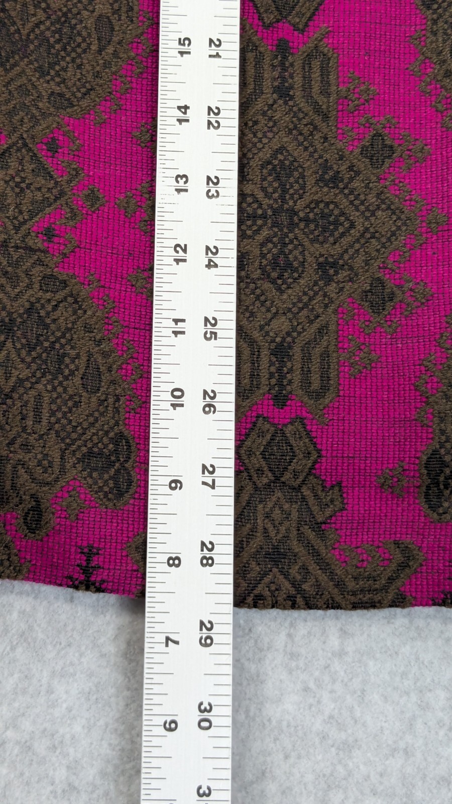 Miss Elliete Vintage Dress Fit and Flare 60s Black Pink Surplice Neckline Flaw
