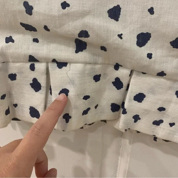 Vintage Harrison Simon Couture Linen Dot Dress Boutique Dead Stock USA Size 6