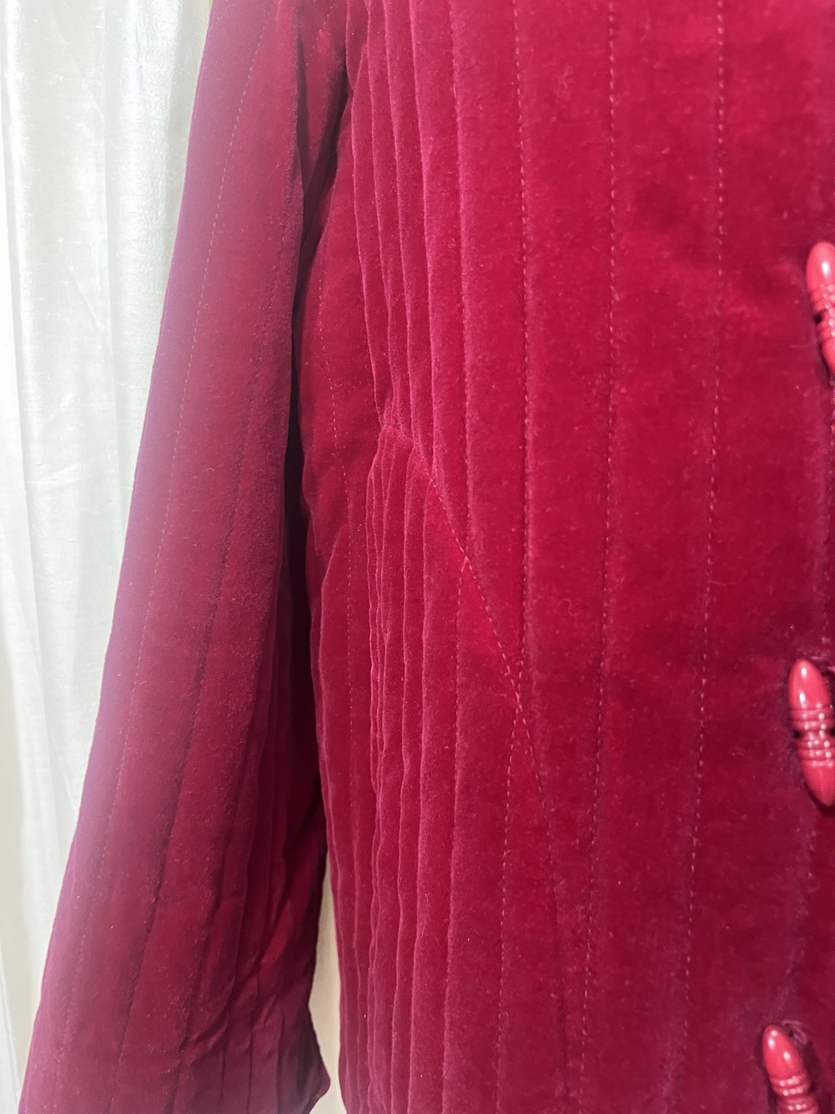 Vintage 70s Jacket Velveteen Channel Quilted Sears Fashion Place Size 10