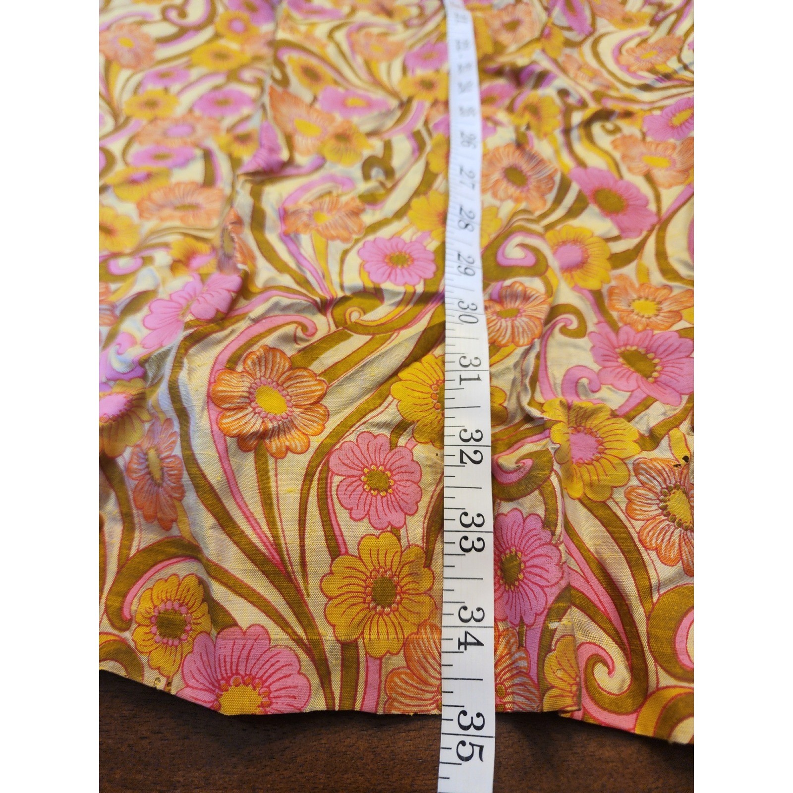 ✨️Vintage 60s Mod Floral Shift Dress Pink Orange Psychedelic Boho Retro Indie🌸