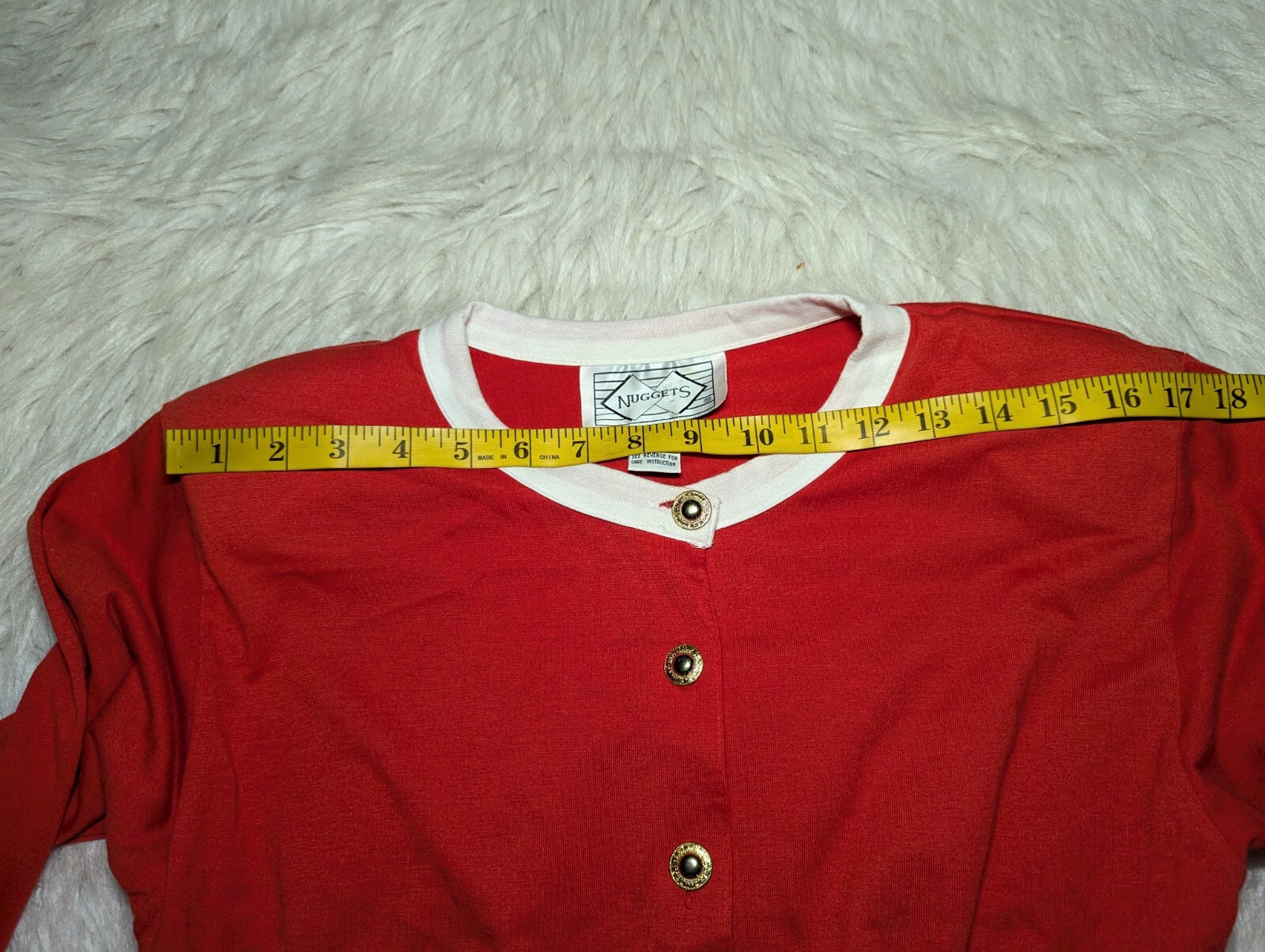 NUGGETS BRAND Button-Up MODEST Dress Orange STRIPED Stretch Women’s Medium