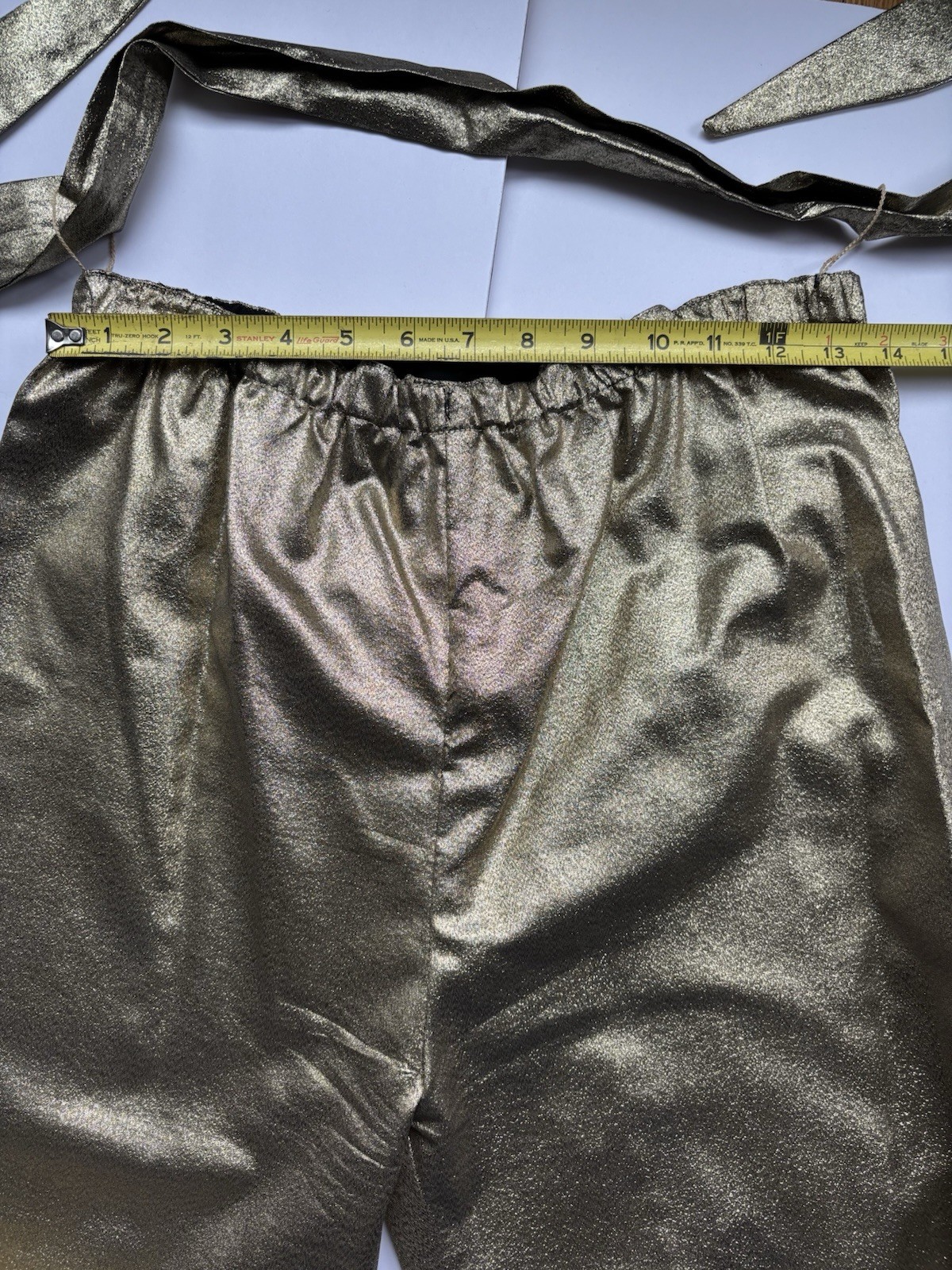 Vintage Malbe Original 2Pc Belted Pant Suit Gold Tank Top & Pants See Note