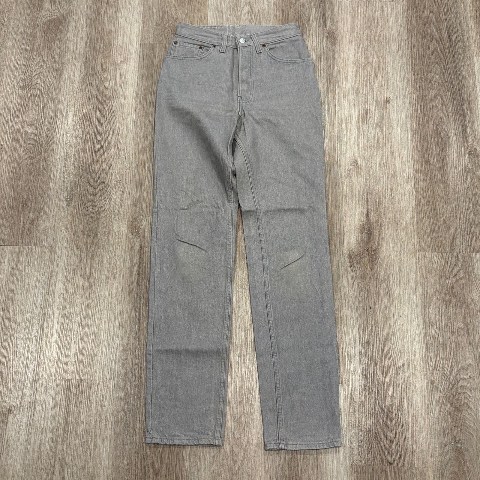 Vintage 80s Levi’s 501XX Button-Fly Jeans Faded Grey Women’s Size 26×33.5