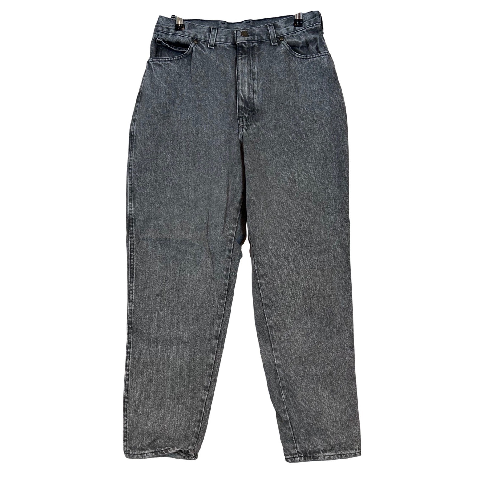 Vintage PS Gitano Grey Acid Wash High Waist Tapered Mom Jeans Women 14 90s Retro