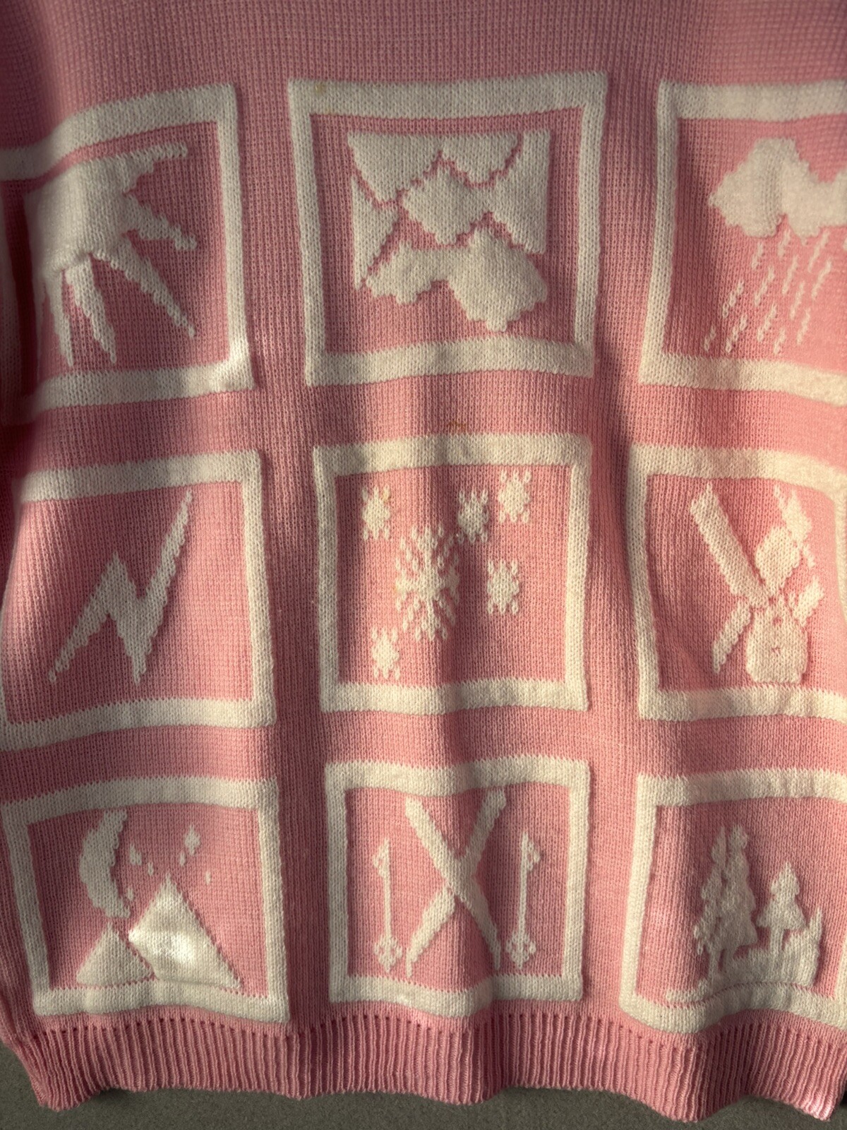 Vintage 80’s Adele Knitwear Sweater Women’s M/L Pink USA 3392