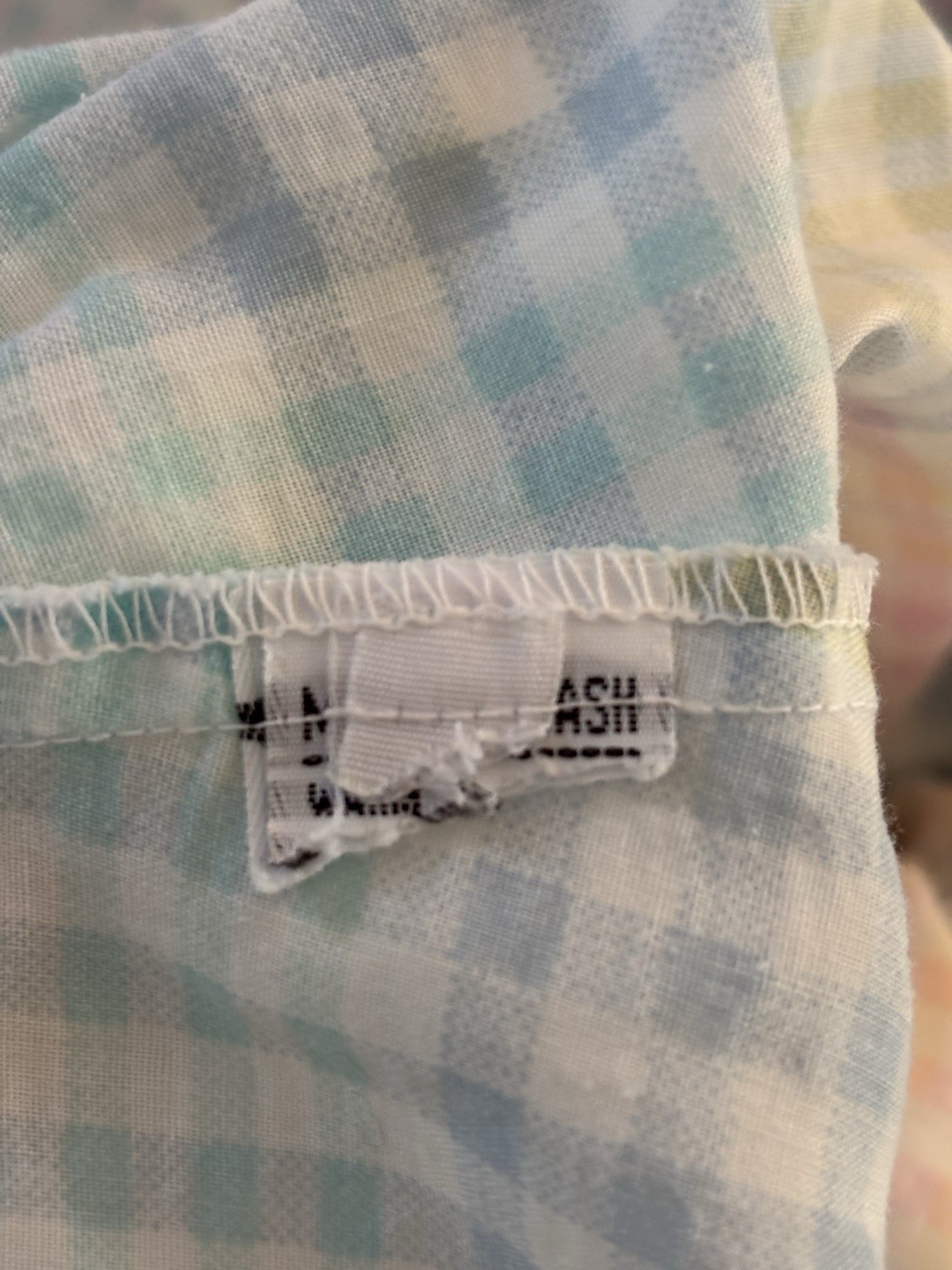 Vtg Flo Weinberg Original USA Pastel Check Plaid Maxi Robe House Coat M/L Zip
