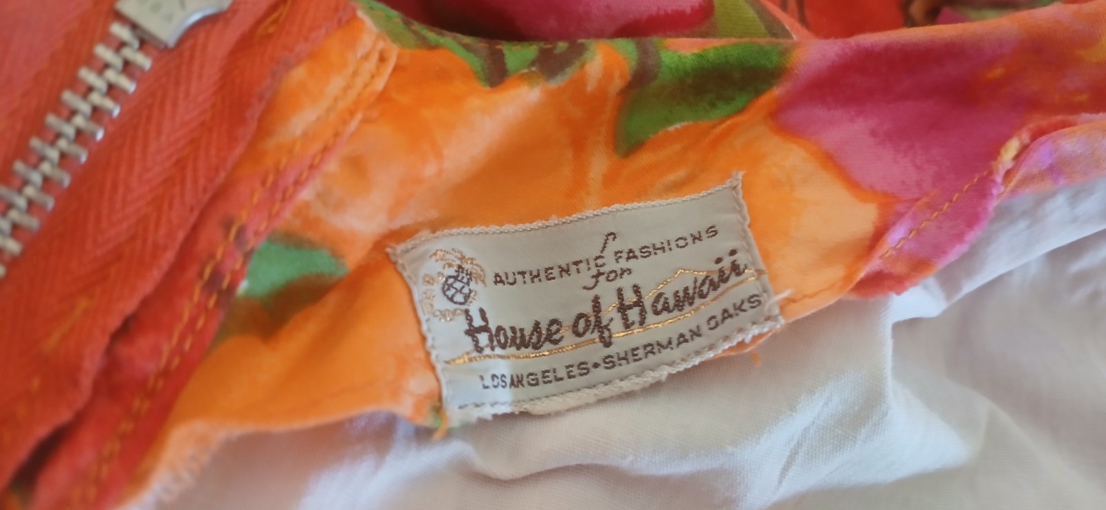 Vintage Hawaiian Tiki Maxi Dress Empire waist