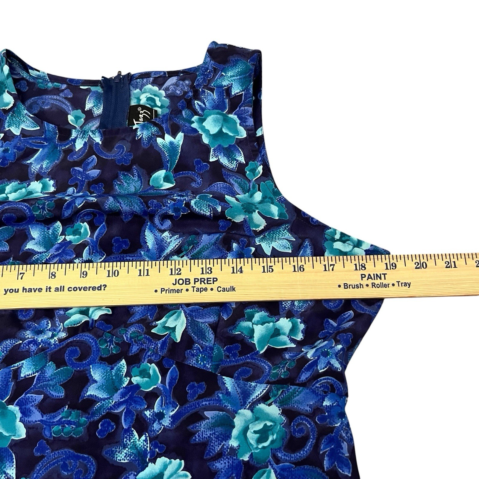 90s VTG All That Jazz Floral Maxi Dress 8/10 Navy Multi Sleeveless Straight Fit