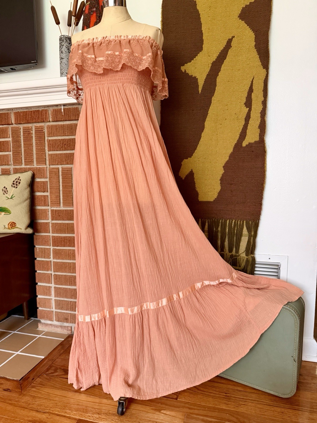 Vintage 1970s Young Edwardian by Arpeja Romantic Dreamy Ethereal Fairy Dress