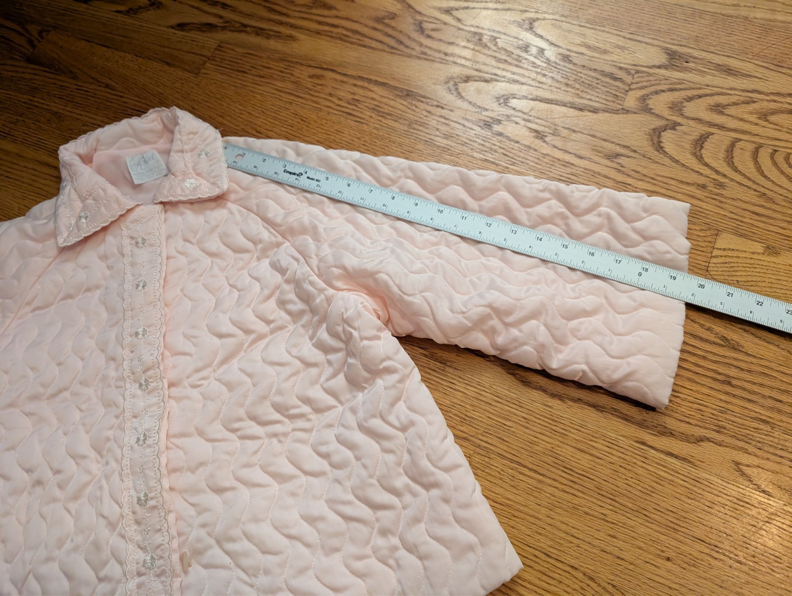 Vintage Ariel Baby Pink 60s Lounge Wear Bed Jacket Size 4/6 Small