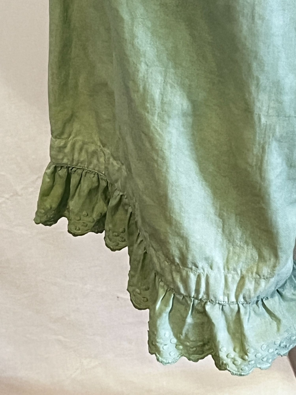 Antique Victorian Bloomers Hand Dyed Cotton Eyelet Trimmed Drawers