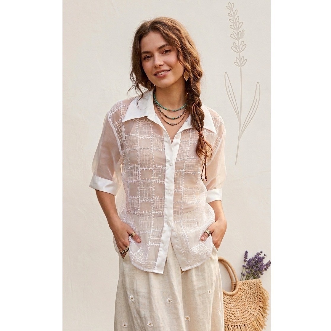 NWT Vintage Diana Marco Sheer Organza Top 20 90s Boxy Ethereal Club Avant Garde