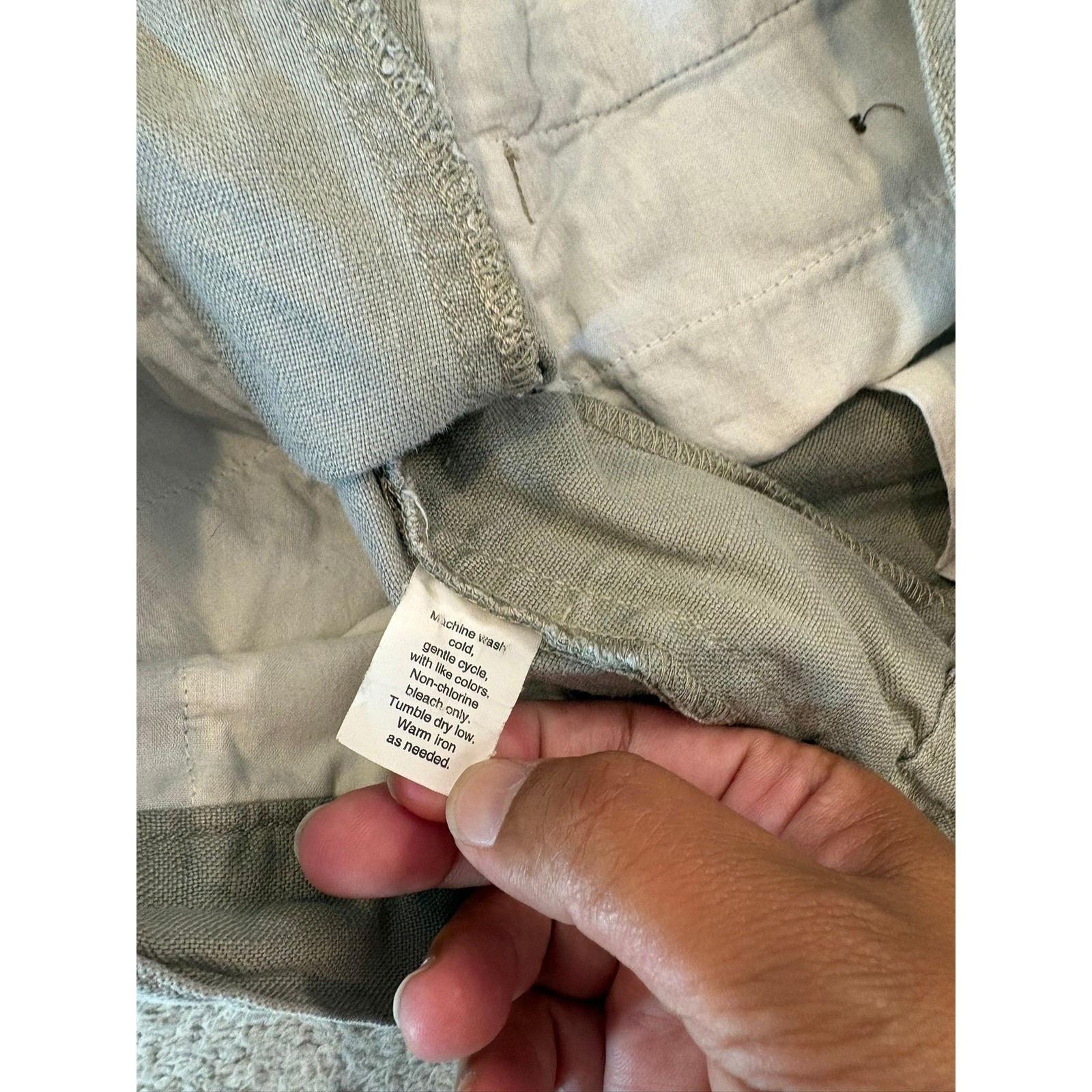 Vintage J.Crew Oarsman Women 100% Linen Pleated Shorts Gray Hong Kong Preppy Ivy