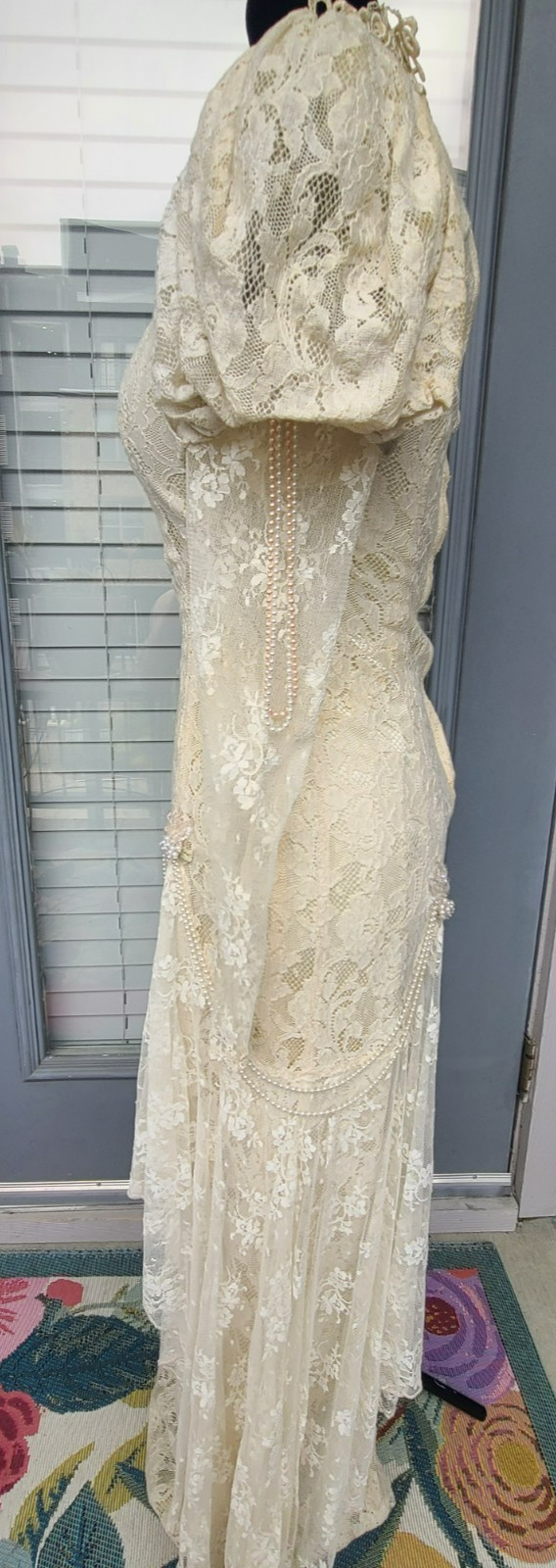Vintage Susan Lanes Country Elegance Wedding Dress Renaissance Lace Size 8