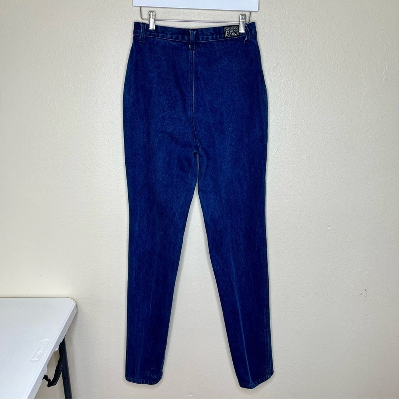 Vintage Western Ethics High Waisted Pleated Blue Denim Bareback Jean Women 11/12
