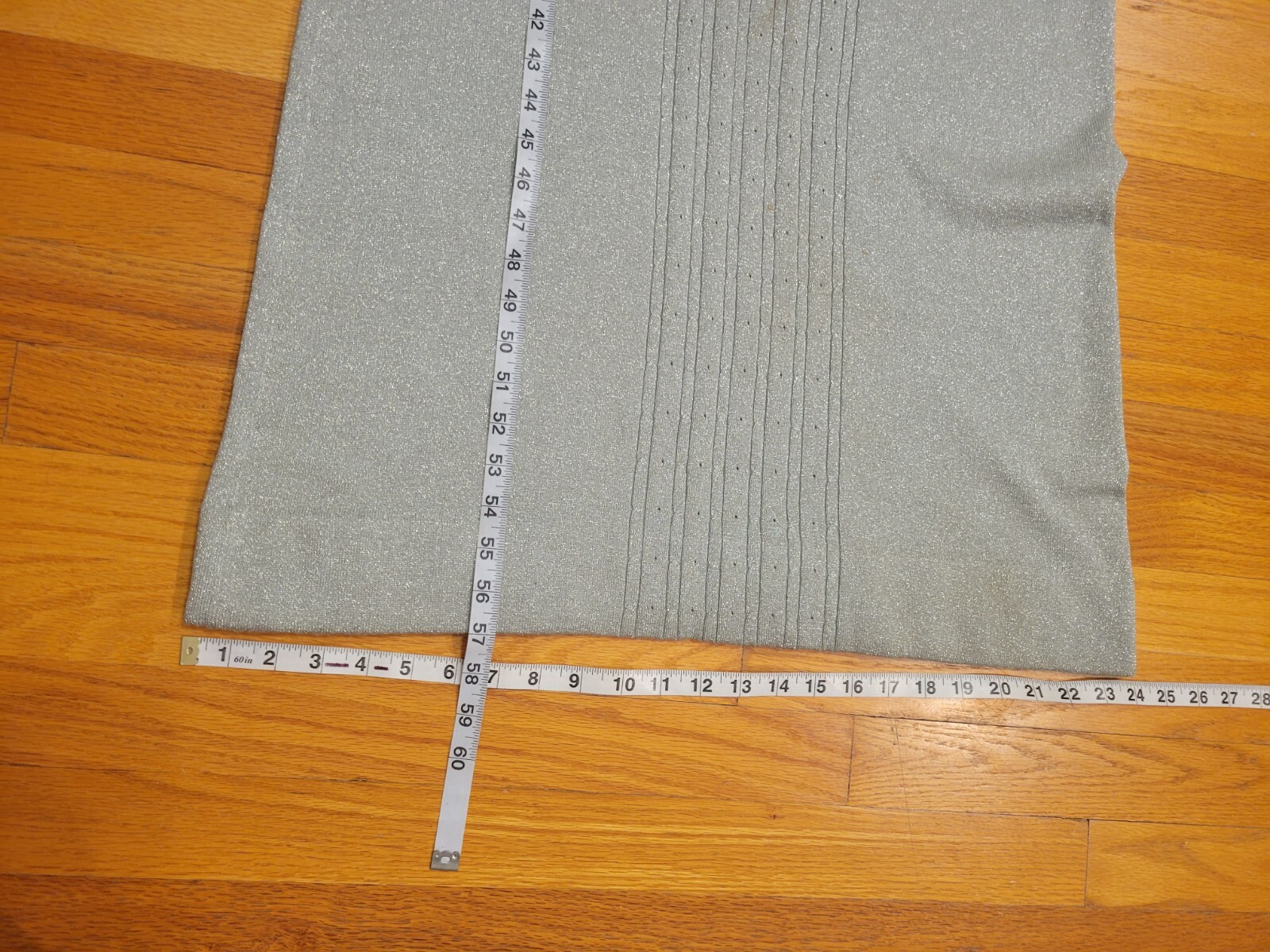 70’s VTG 2pc Wool & Metallic Yarn Knit Maxi Dress & Cover SzMed Unbranded