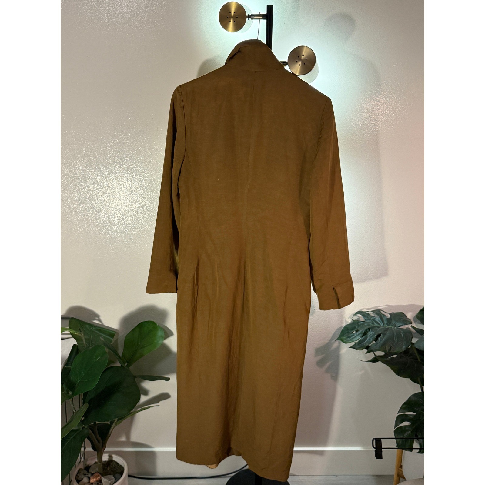 Savannah Studio Luxe duster Silk linen elevated maxi staple layer transition M/L