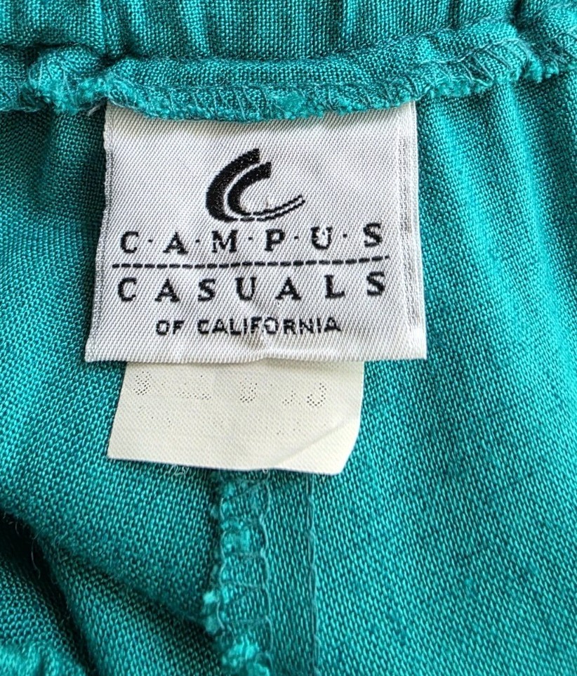 Vintage 70’s Campus Casual Teal Skirt, Sea Shell, Women’s Size Medium