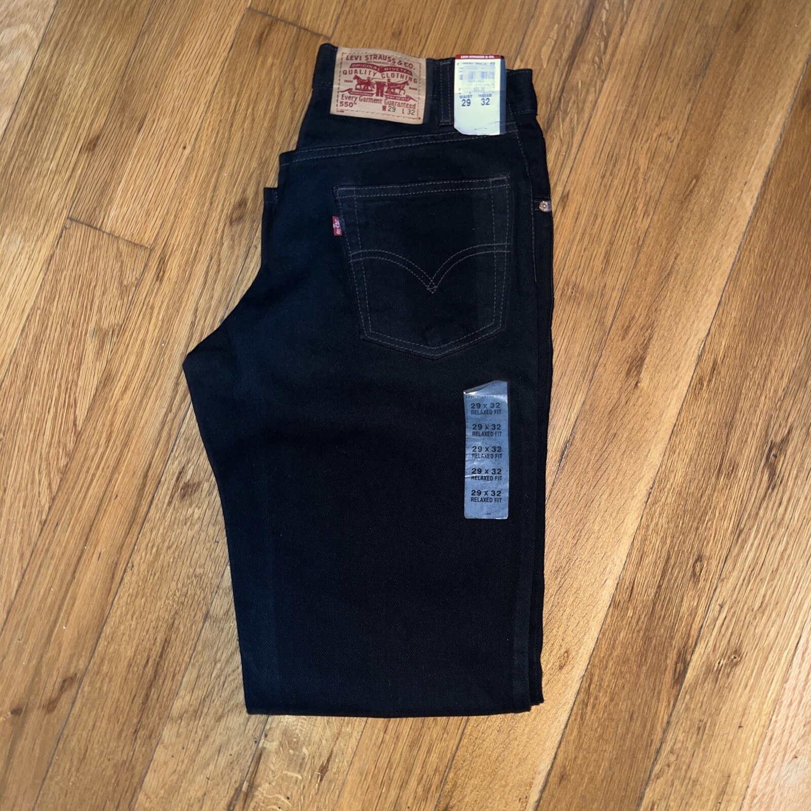 Levi’s 550 Relaxed Fit Tapered Leg Black Jeans Sz W 29 X L 32 Women’s Vintage