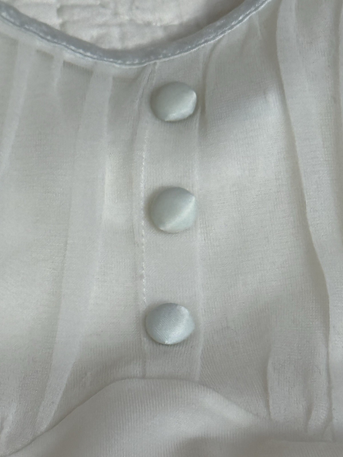 Vintage LAROS Womens 👗 Peignoir Spaghetti Strap Fit Flare Embroider Sz34 READ