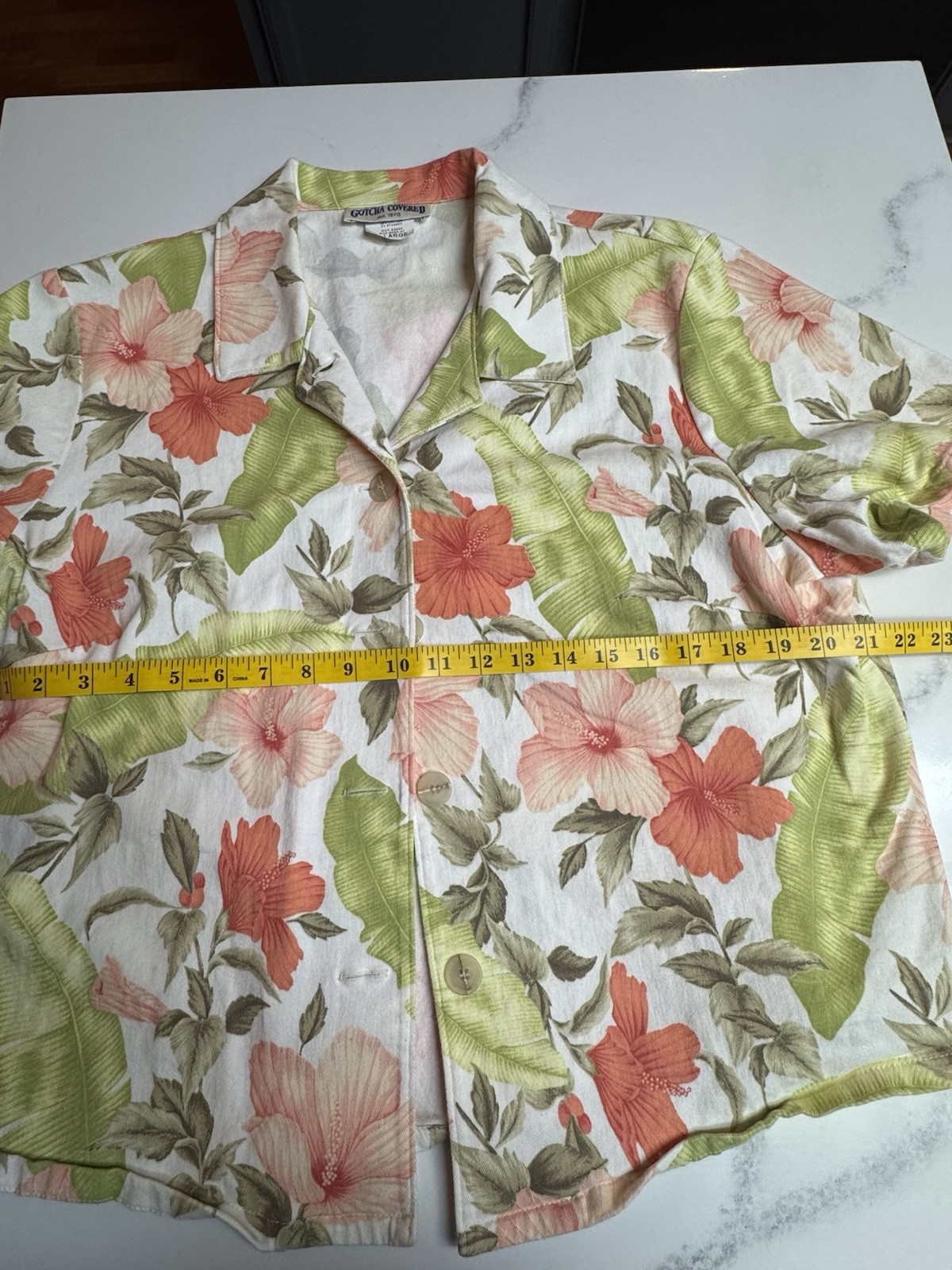 Gotcha Covered WOMENS Vintage Floral Button Down Shirt Size XL