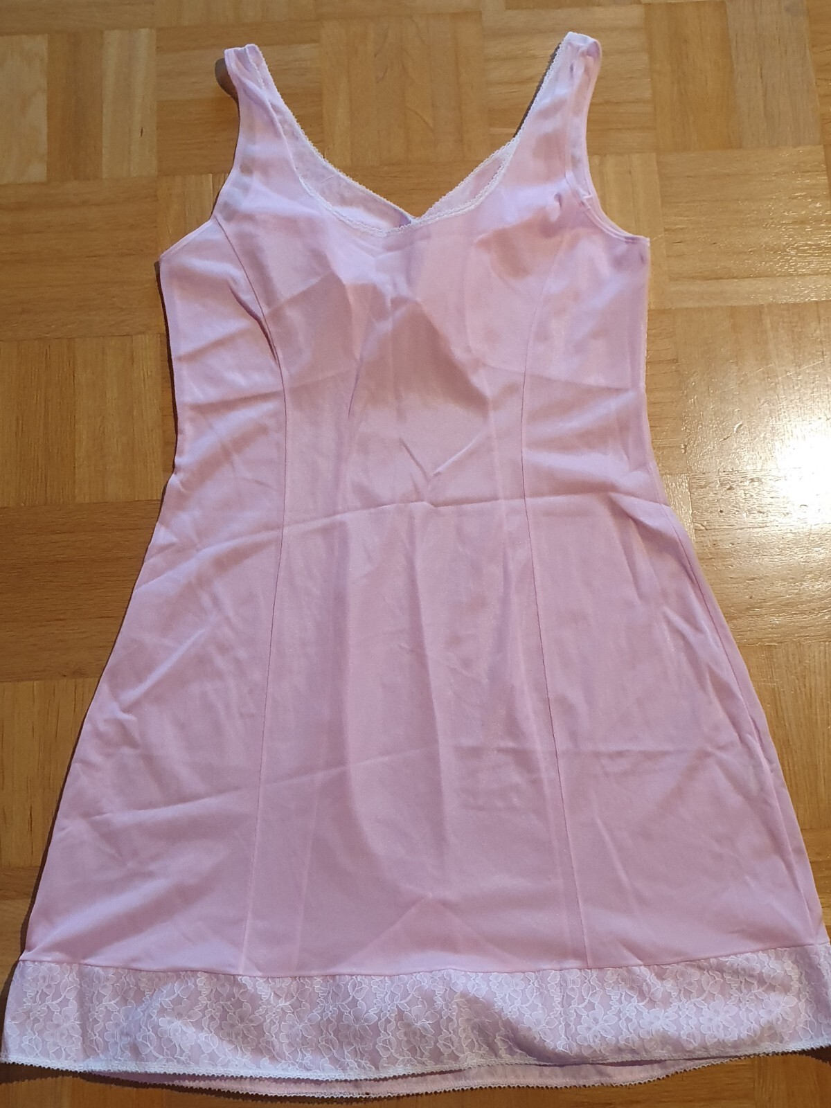 RARITÄT: Traumhaftes RÖSCH Unterkleid, Gr. 42, rosa, top Zustand * VINTAGE