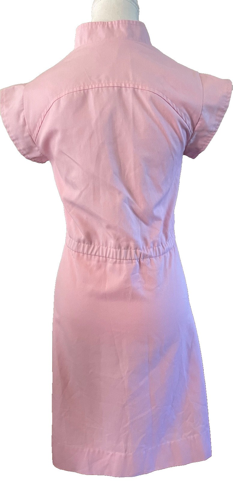 Scharade for Katies Dress VINTAGE Size 12 / 14 Pink Drawstring Buttons Zip F&F