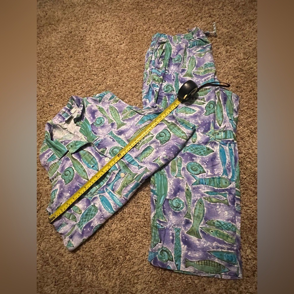 Vintage Weekend Clothes Line Vibrant Sea-life Print Set