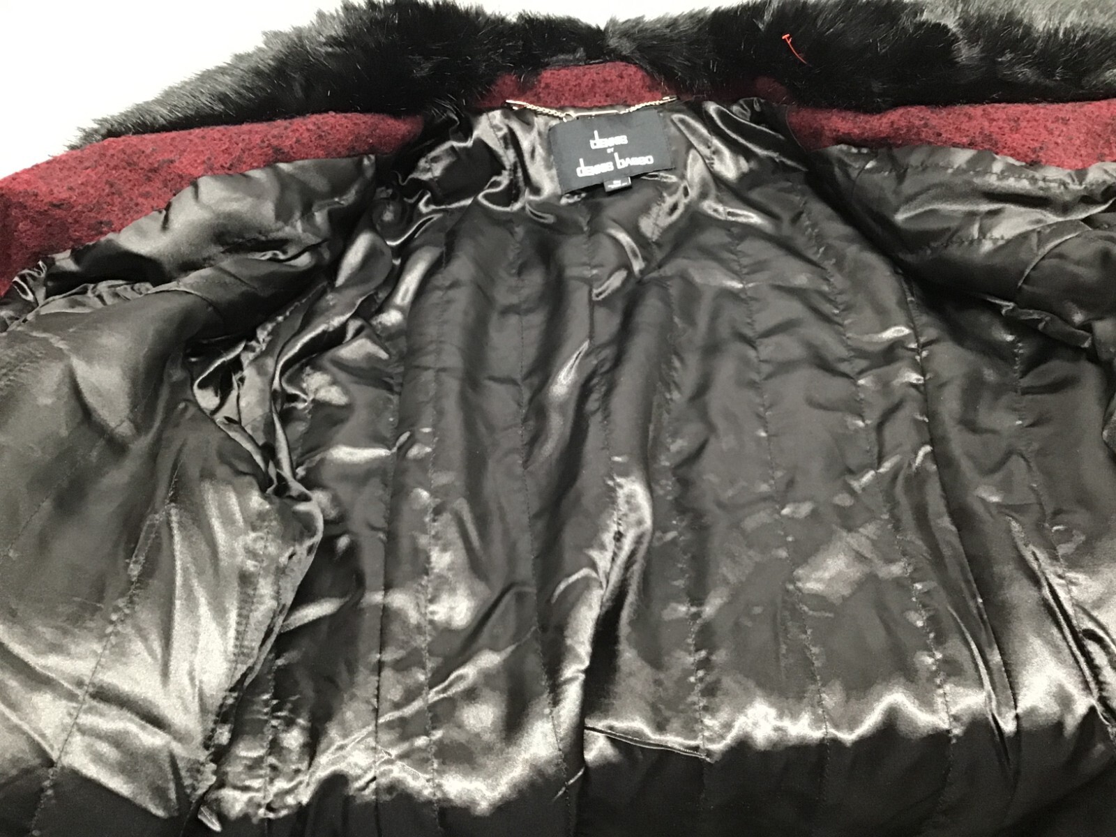 Dennis by Dennis Basso Vintage Womens 2X Faux Fur Collar Midi Length Coat