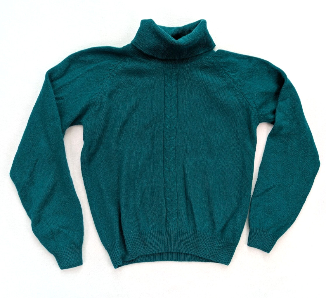 Vintage Women’s Sweater Size L Green Wool Angora Gordon of Philadelphia