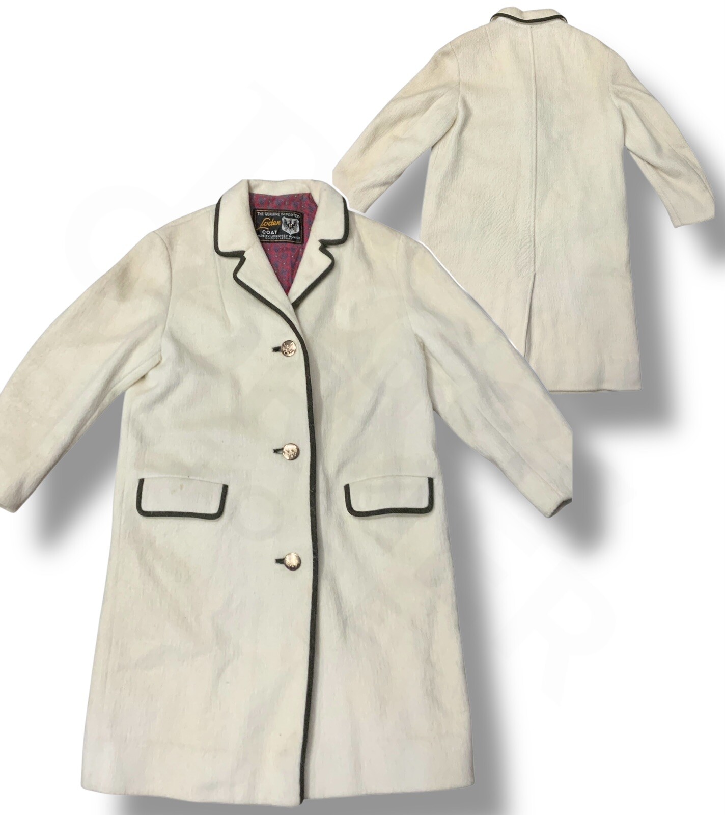 Lodenfrey Munich Loden Coat Women’s Medium 100% Wool German Vintage 1960s