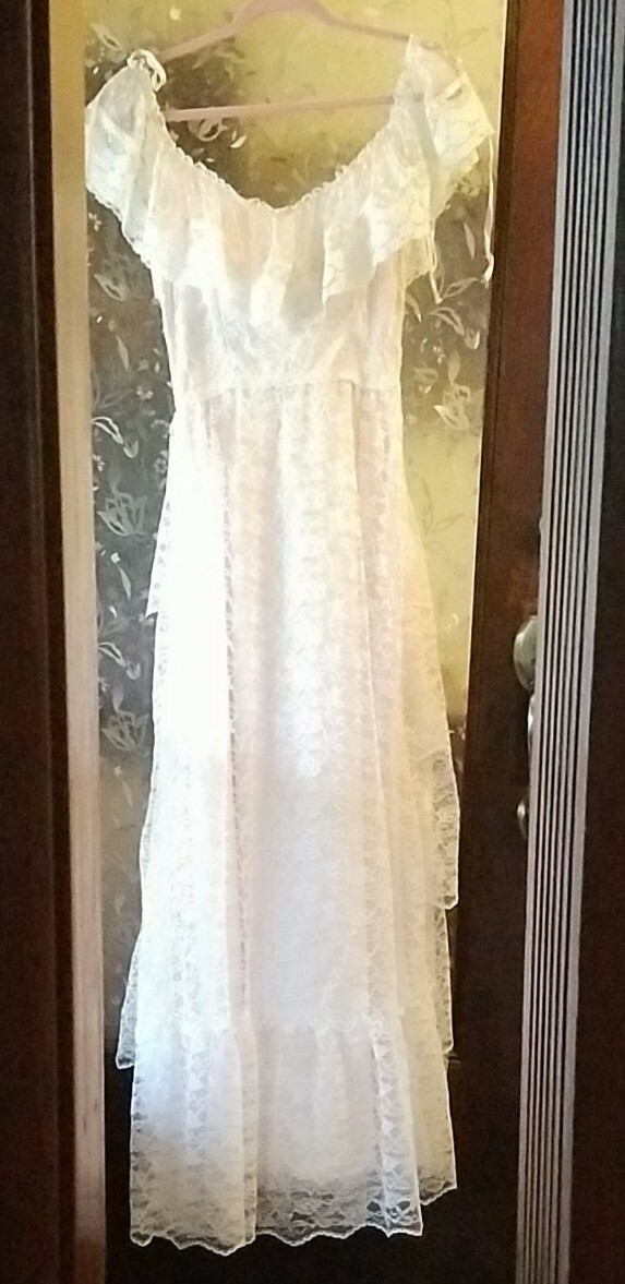 Dance Allure Vintage 80s Pink Princess Lace Wedding Prom Party Dress size 10