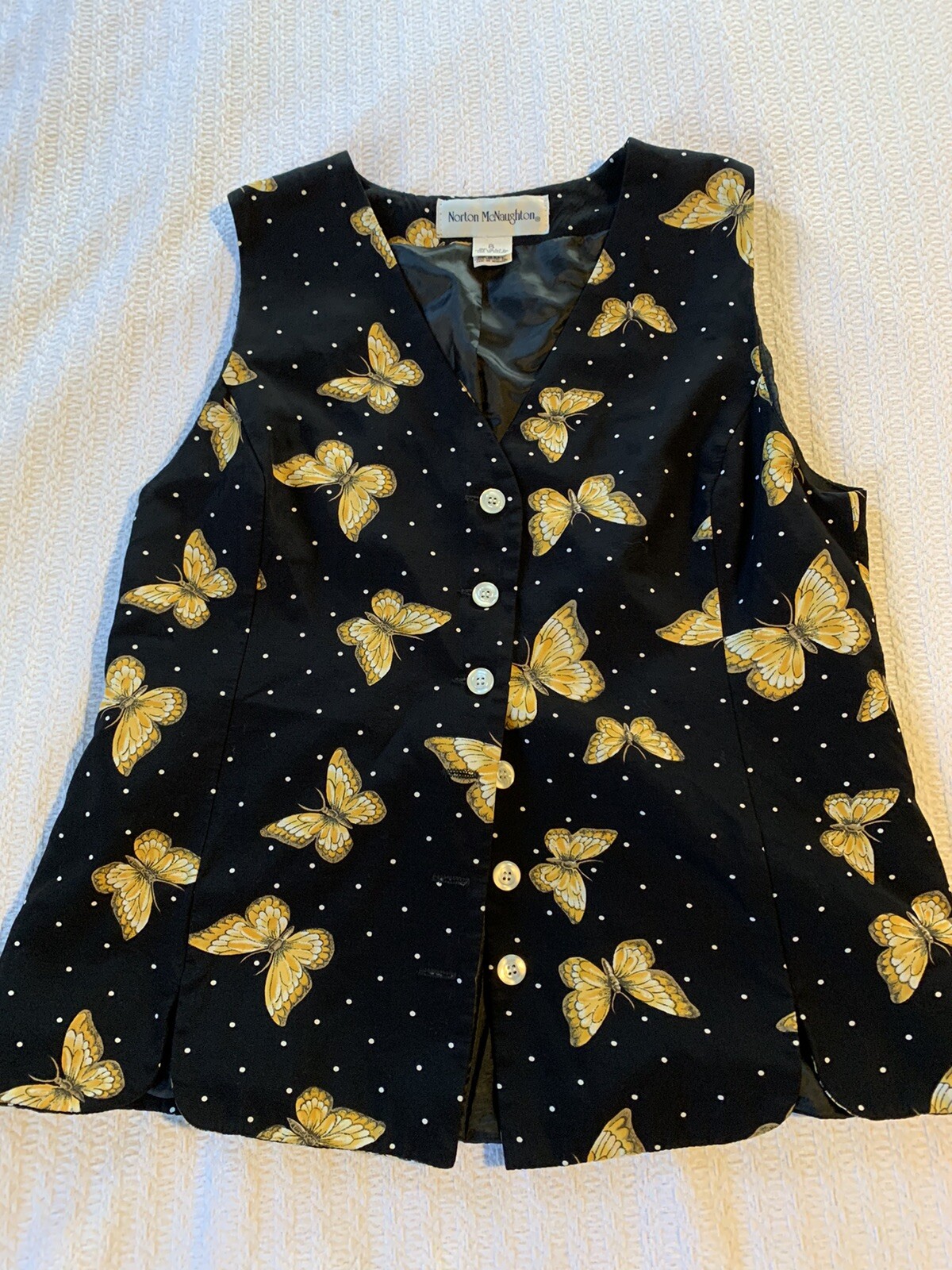 Vintage 90s Moth Print Top Whimsy Goth Boho Dark Academia Cottage Forest Witch M