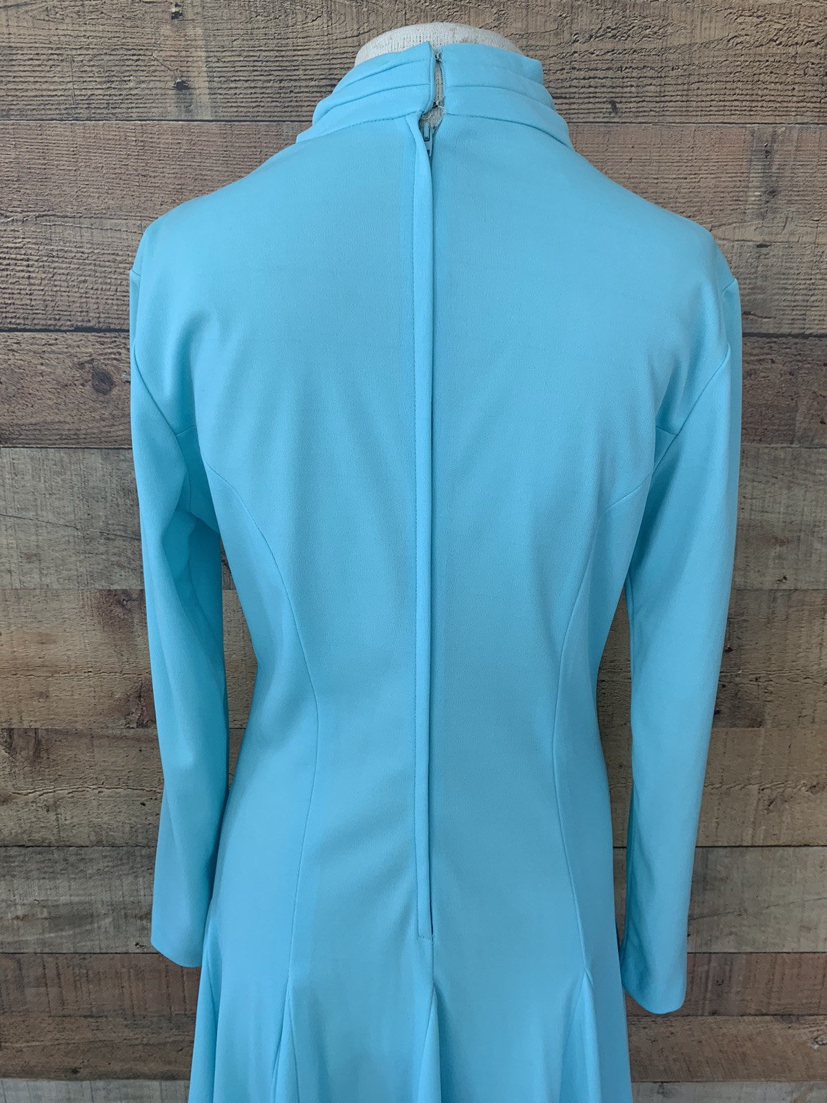 Vintage 1960’s 1970’s Bleeker Street Mock Neck Drop Waist Knit Dress Size Medium