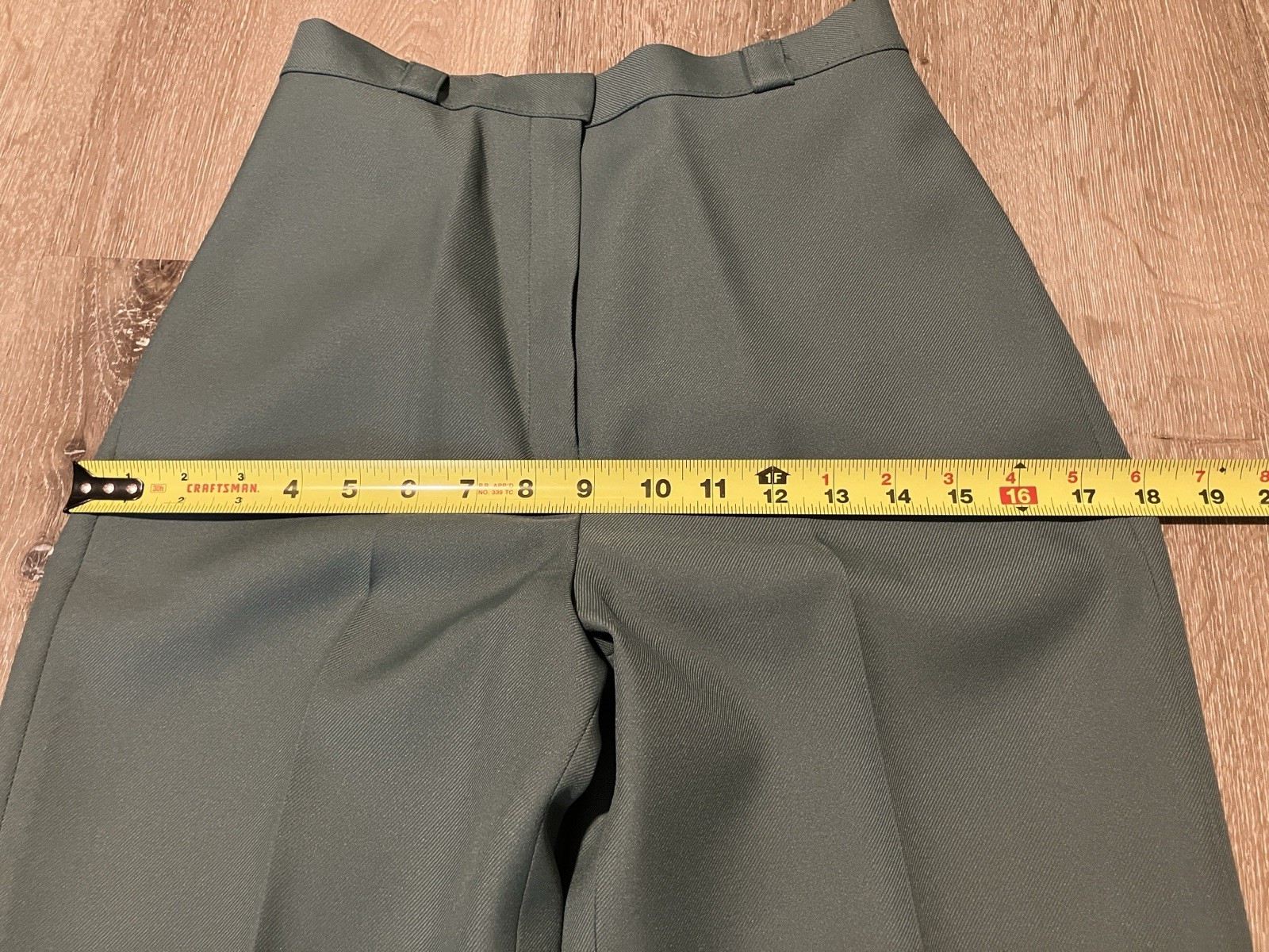 Vintage Bobbie Brooks Womens Pants Size 26×32 ILGWU Sage Green Trousers Business