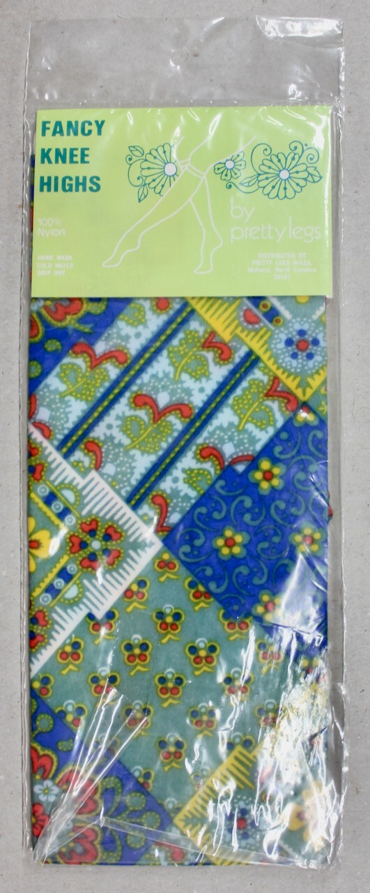 Vintage 1970s Fancy Knee Highs Pretty Legs Mills Size 8 1/2-11 NOS With Tags #5