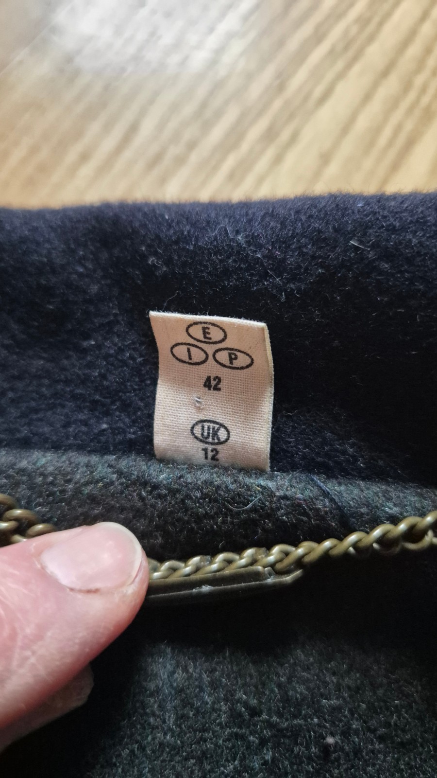 Loden vintage blue-green wool alpaca coat