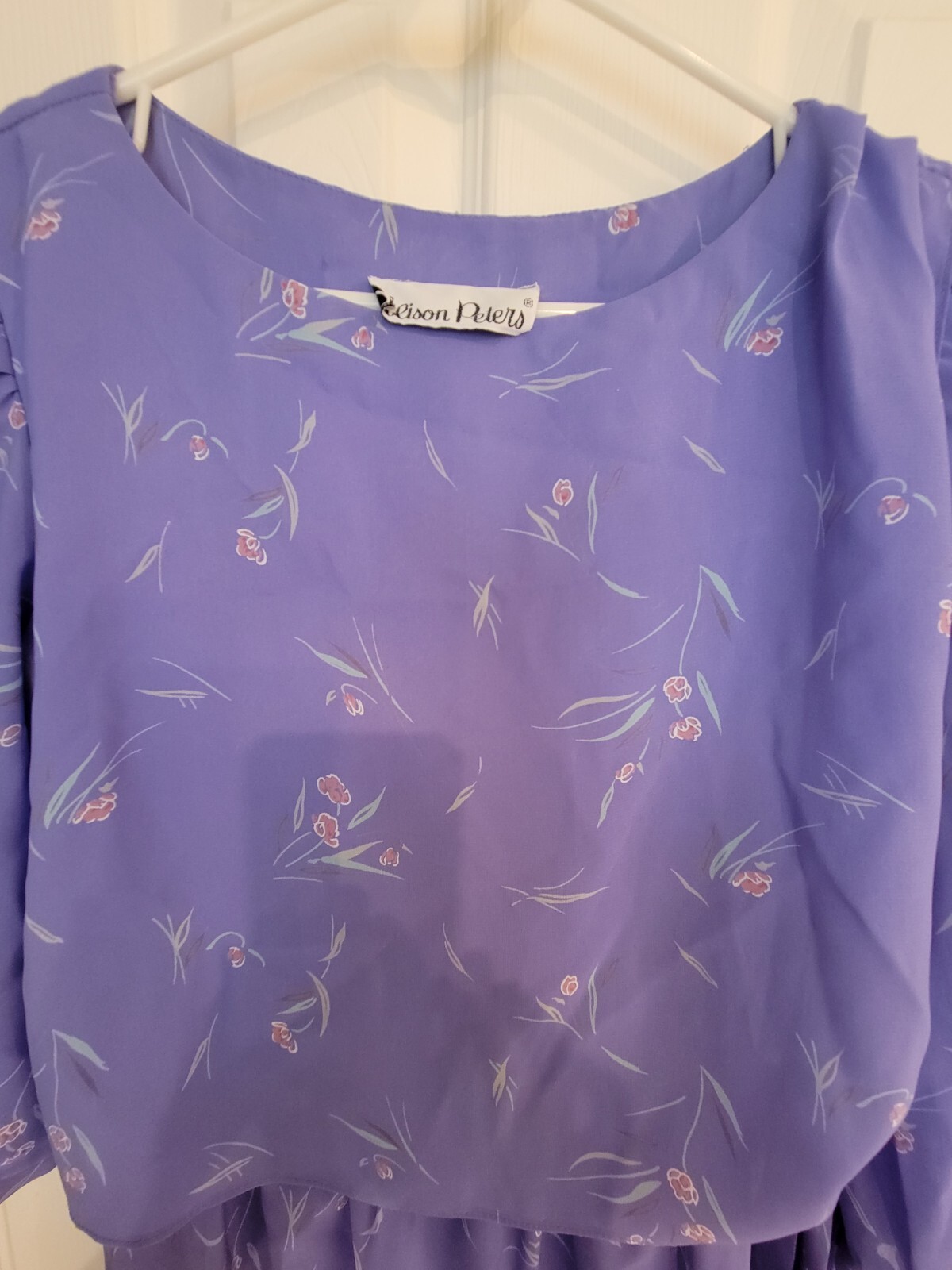 Vtg 80s Women’s Secretary Dress Alison Peter’s Size S
