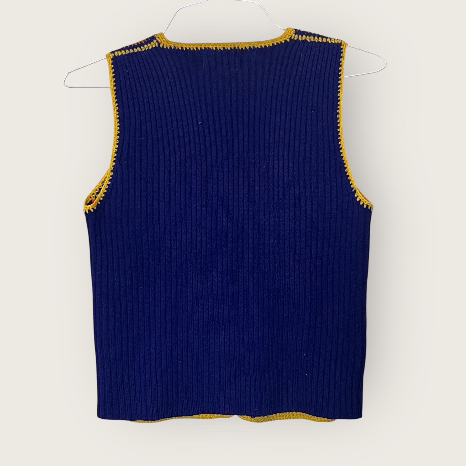 Vintage 70’s Suede Panel Crochet Vest from AWARE, Women’s Size L