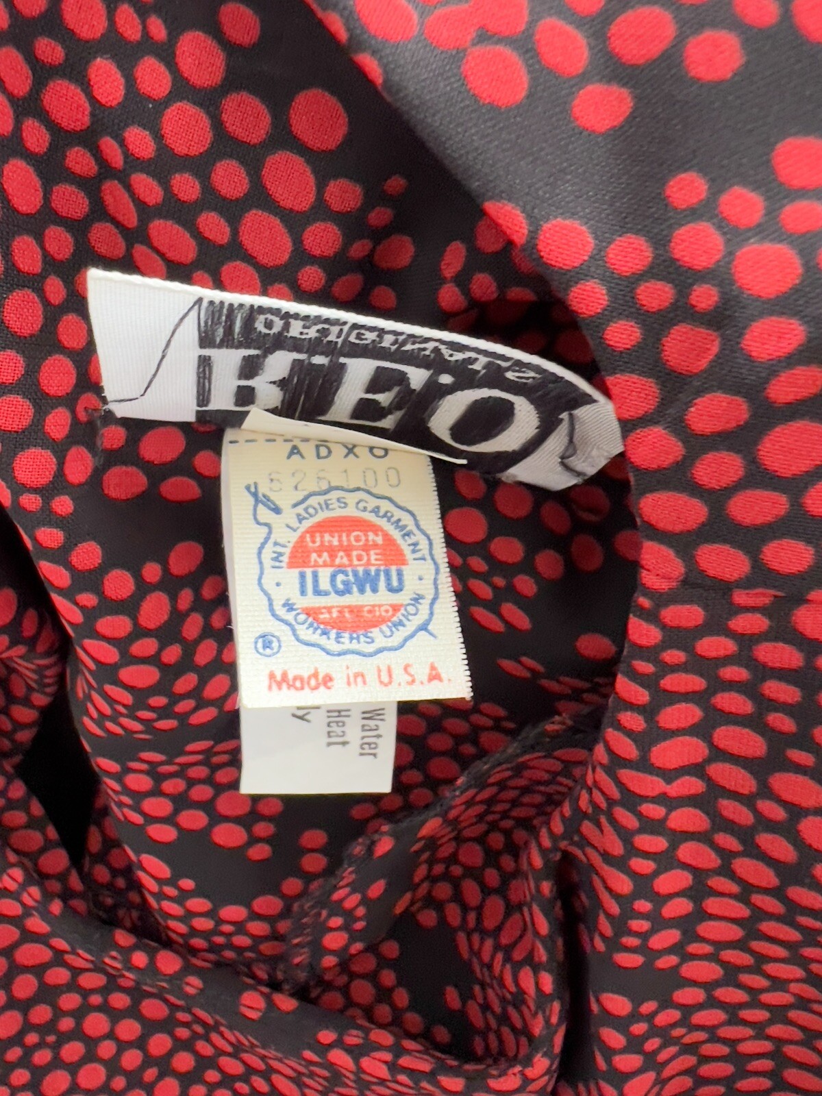 Vintage 80s REO Red Floral Pleated Drop Waist Dress Size 6 Retro ILGWU EUC