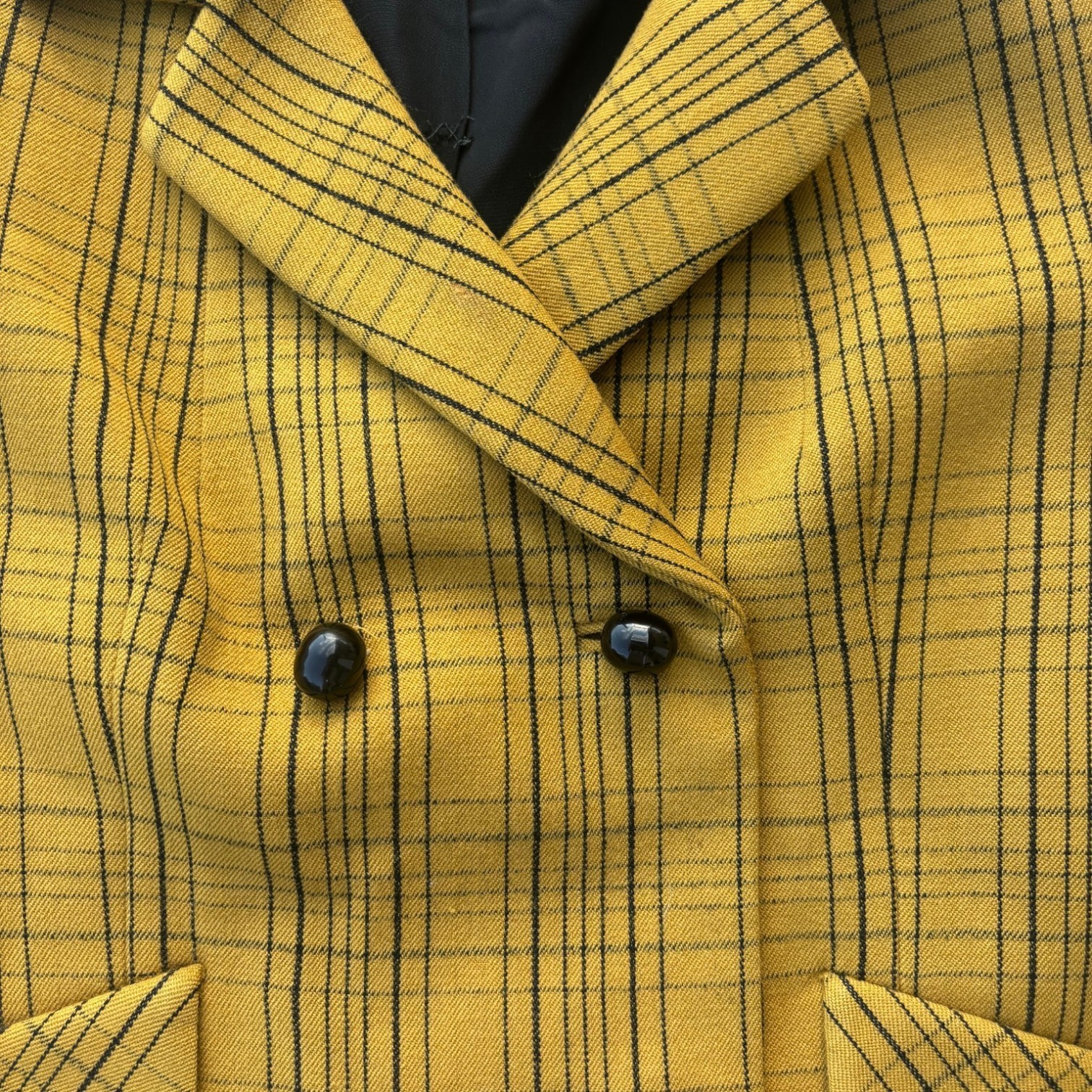 Vintage Adolphe Zelinka NY Virgin Wool Plaid Double Breasted Blazer ILGWU 60s