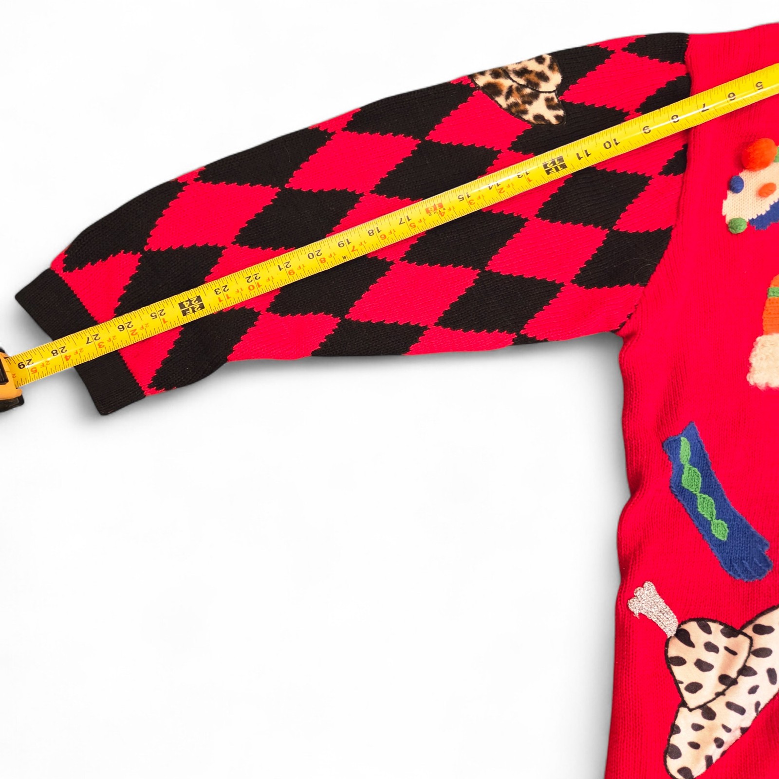 Vintage Becher Novelty Sweater XL Red Knit Hats Gloves Cats 80s 90s