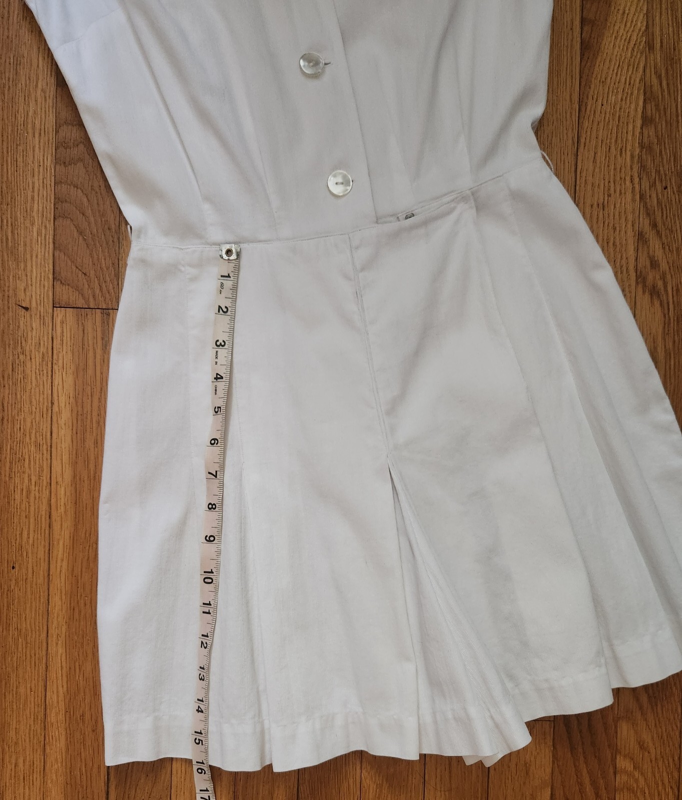 Vintage 1930s Playsuit White Cotton Jumpsuit Romper Beach 30s F.B. Horgan