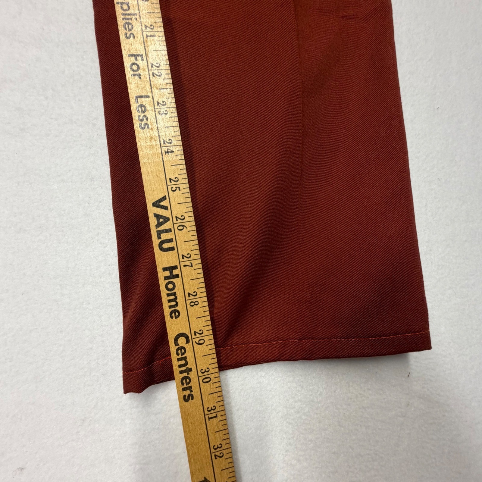 Pizzazz Vintage Pants Rust Brown Western High Rise Straight Leg Size 12 USA 70s