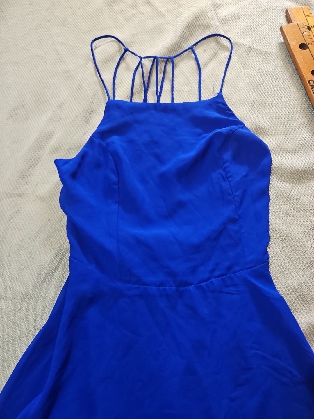 Contempo Casuals Vintage Dress Small Spaghetti Strap Zip Mini Gown