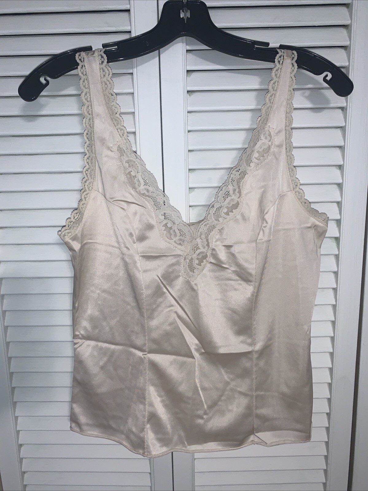 Vintage Greenco Maid Beige Nylon/lace Camisole Size M