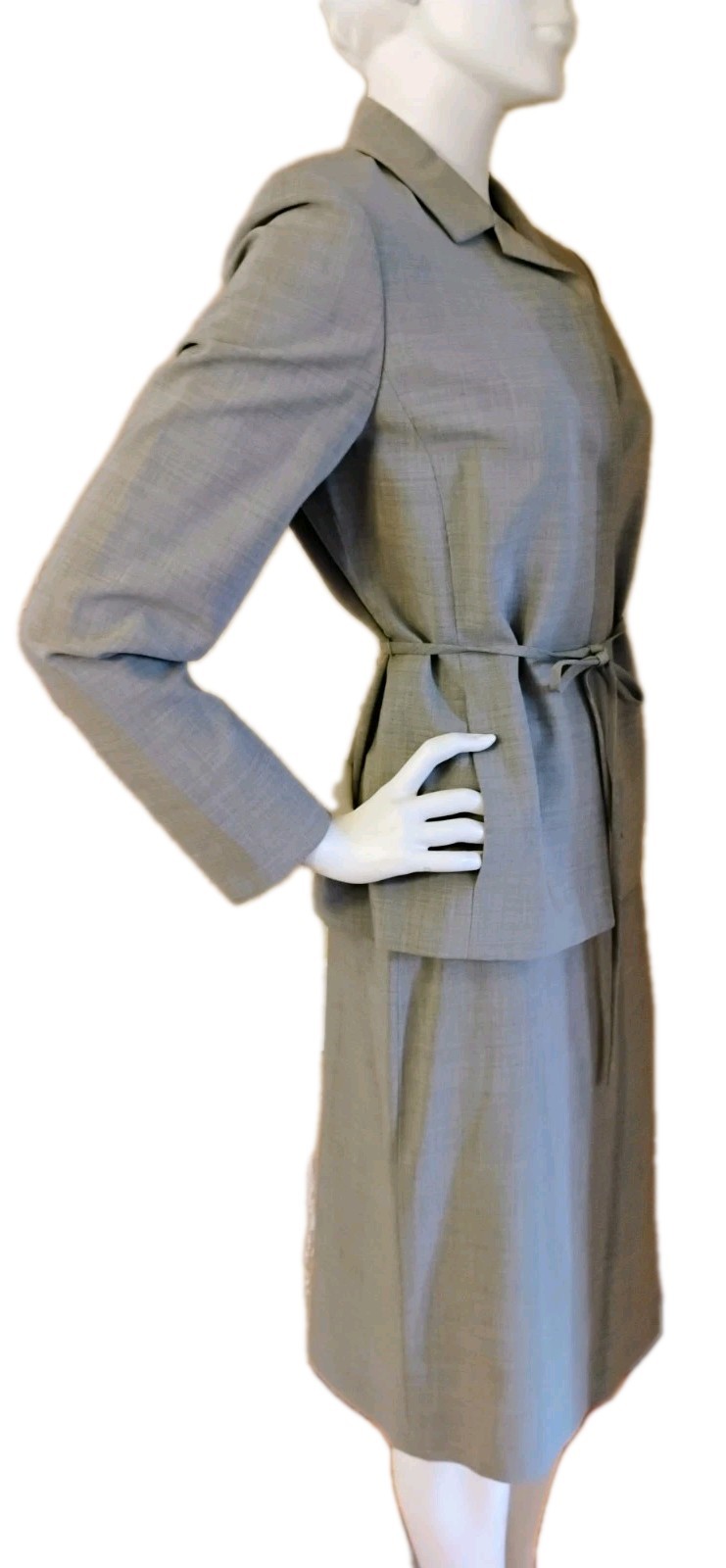 VTG 1990’s „Brooks Brothers” Slate Grey 100% Wool Skirt Suit 4-6