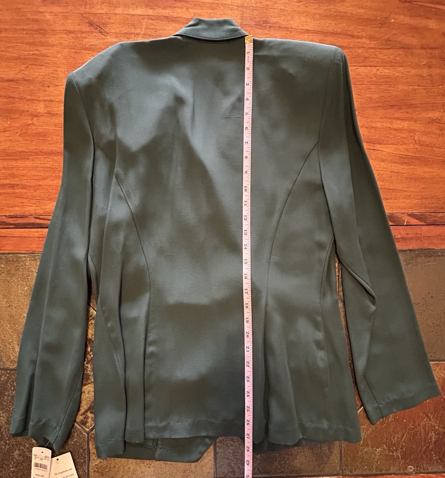 NWT VTG 1980s/90s FRANCINE BROWNER Green Double Breasted Shoulder Pads Jacket